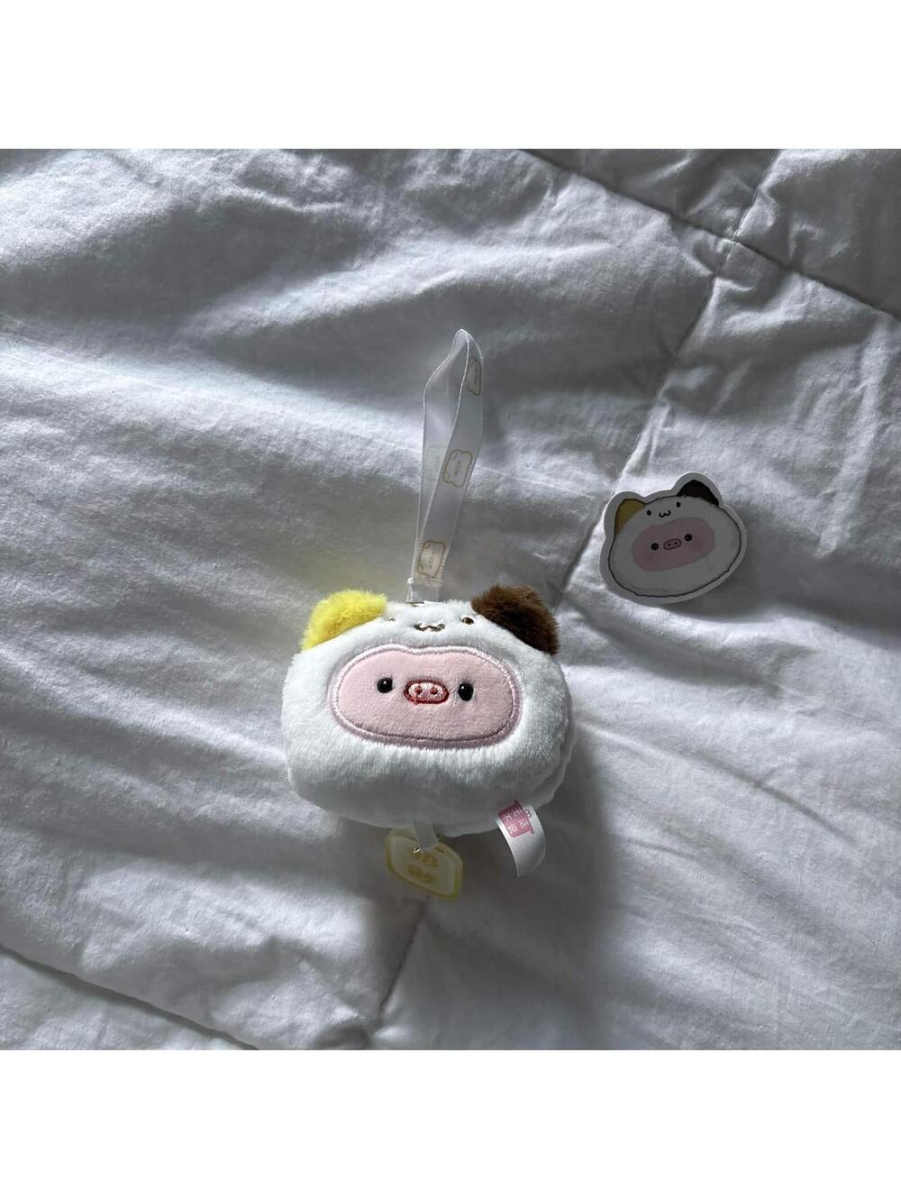pig cat plush accessory